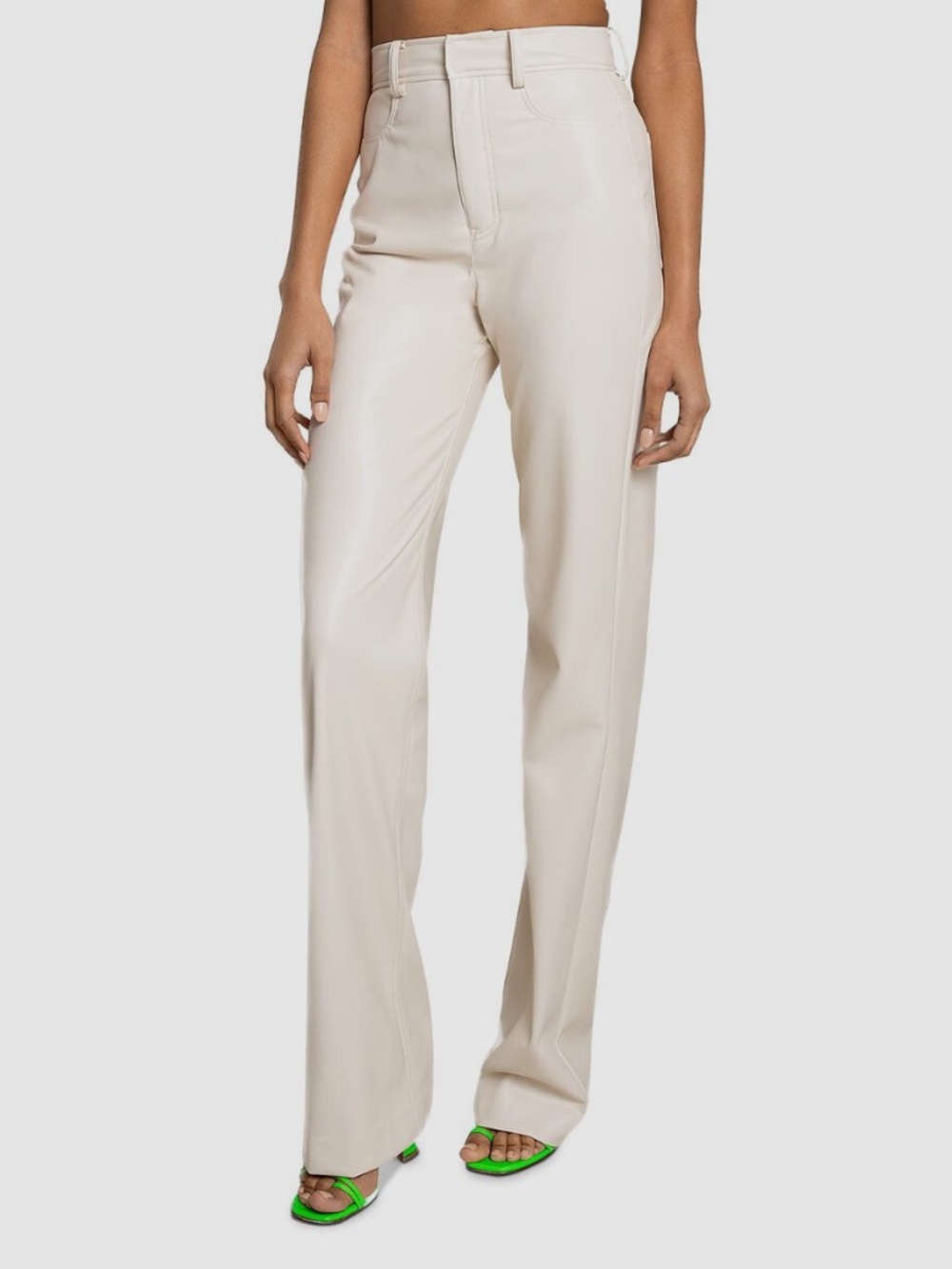 A.L.C. Women's Ivory Christopher Coated Pants Size 4